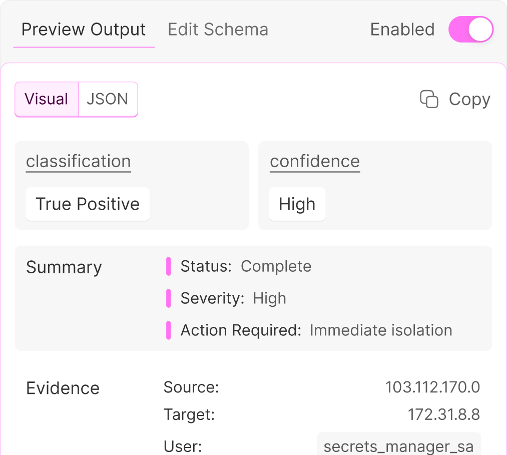 Generate rich structured outputs